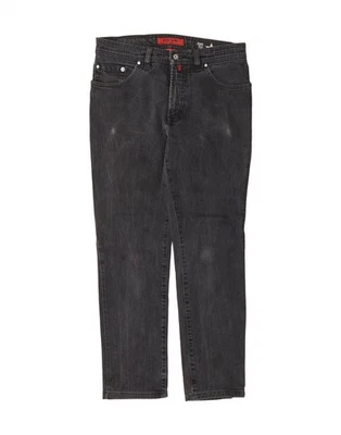 PIERRE CARDIN Mens Slim Jeans W34 L31 Black Cotton CW03 - Image 1 of 4