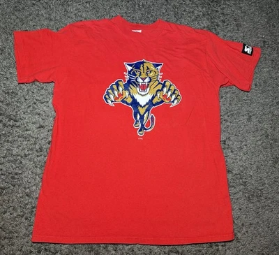 Vtg 90s NHL Starter Florida Panthers single stitch T shirt JOHN VANBIESBROUCK 34 - Image 1 of 4
