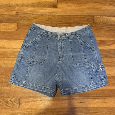 Vintage Riders Mujer Bolsillo Delantero Denim Cargo Shorts Foto 1 de 4