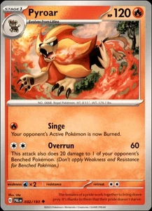 Pokemon - 2X Pyroar #032/193 - SV02: Paldea Evolved Uncommon - Picture 1 of 2