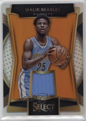 2016-17 Panini Select Rookie Swatches Orange Prizm /60 Malik Beasley #27 RC - Image 1 of 2