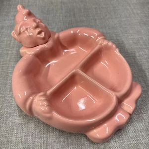 Redwing Keramik Kinder geteilt Stövchen Teller rosa Clown Vintage neuwertig - Bild 1 von 7