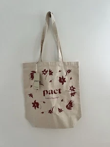 Neu mit Etikett neu Pact Einkaufstasche Blumenmuster Bio natürliche Baumwolle Canvas - Bild 1 von 5