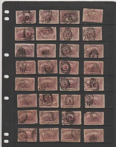 US Scott #231 x 32 Different  Fancy Cancel 2 Cent Columbian 1893 - Picture 1 of 1