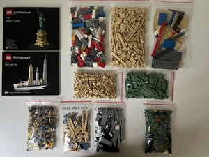 LEGO ARCHITECTURE: STATUE OF LIBERTY (21042) + NEW YORK CITY (21028) - LIKE NEW - Bild 1 von 6