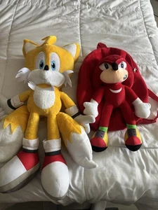 Sonic The Hedgehog Plüsch Rucksäcke Schwänze und Knöchel 2er Set - Bild 1 von 12