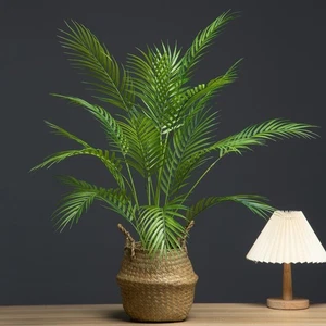 Large Artificial Palm Leaf 18 Forks Monstera Faux Plant for Home Garden Decor - Picture 1 of 25