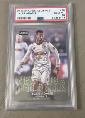 2018 Topps Stadium Club MLS Tyler Adams #36 PSA 10  Rookie RC USMNT  - Image 1 of 2