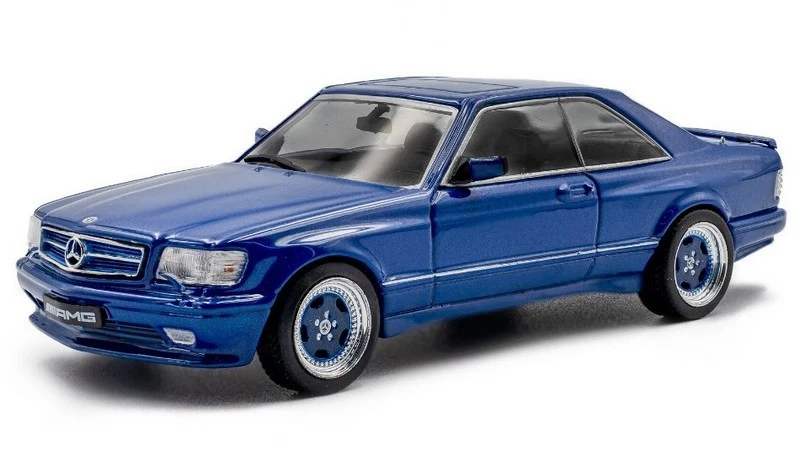 Mercedes 560 SEC AMG Wide Body 1990 Linarite Blue Pearl 1:43 SOLIDO 4310907 - Immagine 1 di 1