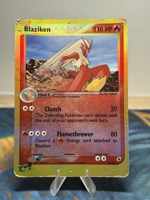 Blaziken 15/109 Reverse Holo Ex Ruby & Sapphire Pokemon Card E Series DMG - Image 1 of 4