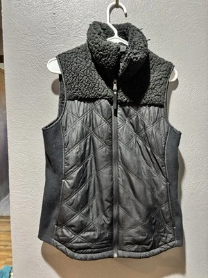 Жилет флисовый шерпа Prana Esla с подкладкой свободный крой черный для йоги женский средний - Изображение 1 из 4