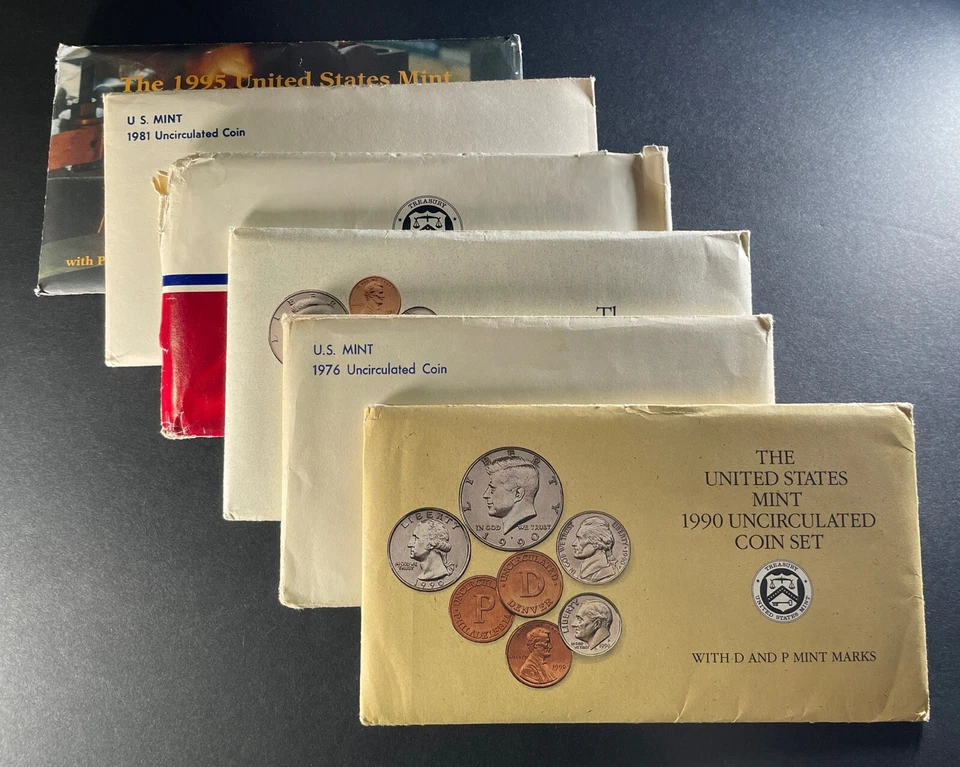 Uncirculated Coin Set Lot - 1981, 1992, 1976, 1990, 1995, 1987 - Great Condition - Image 1 of 4