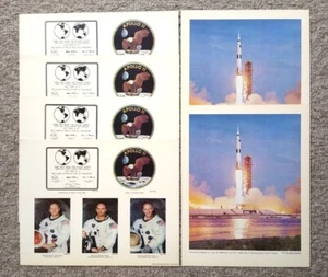 (6) APOLLO 11 11 X 14 DRUCKE CREW BUZZ NEIL ON MOON VINTAGE 1969 - Bild 1 von 3