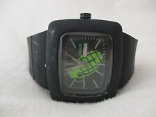 Flare Grenade Black Analog Wristwatch w/ Adjustable Buckle Band 