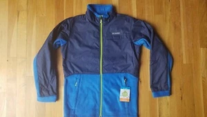 NWT COLUMBIA Boys youth blue navy steens mt overlay fleece jacket large L - Picture 1 of 10