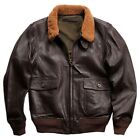 G-1 Aviator A-2 Bomber Brown Navy Flight Real Leather Jacket For Mens