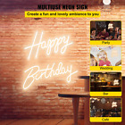 VEVOR Happy Birthday Neon Sign, 16.5" x 8" + 23" x 8" LED Neon Lights Signs, Adj