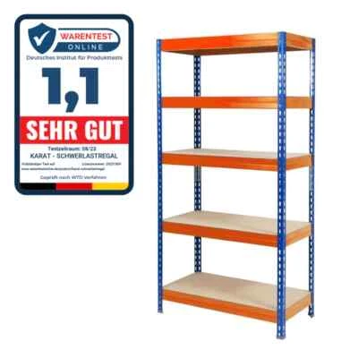 CASA PURA Scaffale Scaffalatura Officina Cantina Carico Pesante L Metallo Blu-Arancione