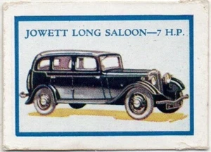 D.C.THOMPSON TRADE CARD MOTOR CARS 1934 JOWETT LONG SALOON-7 H.P. - Picture 1 of 2