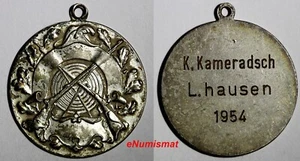 SWISS Shooting Silver Medal 1954 Award to K.Kameradsch L.Hausen 8,32 g. 30 mm(5) - Picture 1 of 3