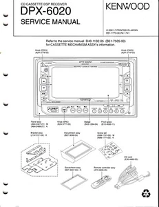 Original Kenwood DPX-6020 CD Cassette DSP Receiver Service Manual - Picture 1 of 1