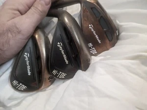 Nice left TaylorMade Milled grind Hi-toe raw wedge set.52,56,60 - Picture 1 of 8
