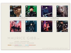 Isle of Man Stamps & Coins Maurice Gibb CBE First Day Cover - Picture 1 of 3