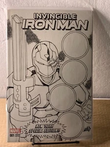 INVENCIBLE IRON MAN #1 CASI NUEVO NYCC NUEVOS MUTANTES 98 BOCETO VARIANTE HOMENAJE - Imagen 1 de 1