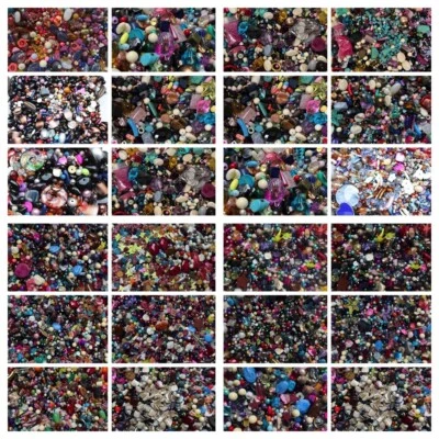 Bastelpaket 1Kg Perlen viele vers. Designs Bastelmix Perlen-/ Materialmix, NEU - Bild 1 von 4