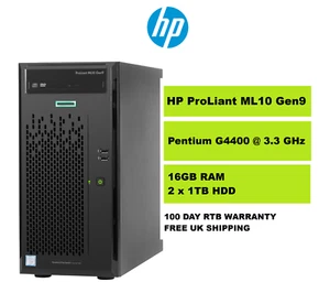 HP Proliant ML10 Gen9 Mini Tower Server 16GB Pentium G4400 @ 3.3GHZ - Picture 1 of 1