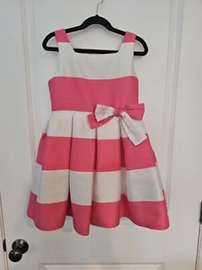 Abel & Lula Mayoral Fuchsia Jaquard Pink Stripe Dress Kids Girls Size 8 - Picture 1 of 7
