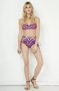 Nuevo Sin Etiquetas Sujetador Bikini Con Cableado Cintura Alta con Cordones Cintura Alta Parte XS - Imagen 1 de 12