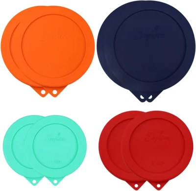 Silicone Storage Cover Lids for Anchor Hocking and Pyrex Glass Bowls - Image 1 of 4