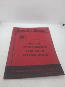 International Harvester IH UD-24 Special  Attachments Operator's Manual  - Picture 1 of 5
