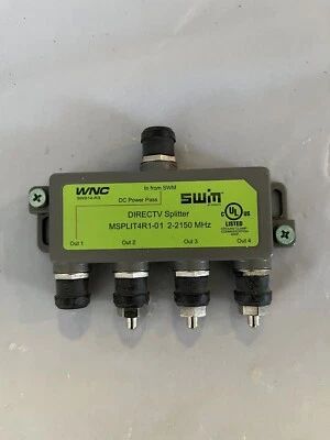 DIRECTV 4 WAY SPLITTER MSPLIT4R1-01 WNC SWS 14-R3 NEW - Image 1 of 2