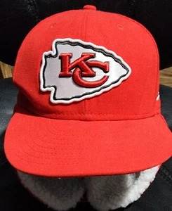 Kansas City CHIEFS 59FIFTY Hat Cap Winter Ear Flaps Snow NFL Football - Picture 1 of 7