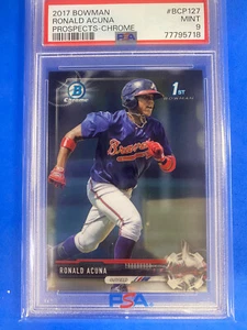 2017 Bowman Chrome Prospects Baseball #BCP127 Ronald Acuna Jr. PSA 9 MINT - Bild 1 von 2
