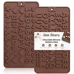 Silicone Letter Mold and Number Chocolate Molds with Happy Birthday Cake Decorat - Picture 1 of 7