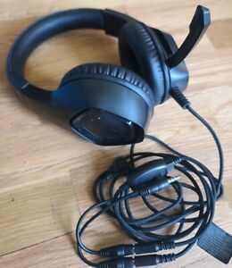 Onn 3.5MM Wired Black Gaming Headset With Boom Microphone Mic Very Good