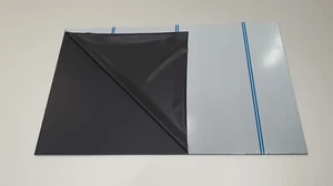 Alu Alublech 1mm schwarz eloxiert E6EV6 Schutzfolie Zuschnitt 500x1000mm Gravur - Bild 1 von 2