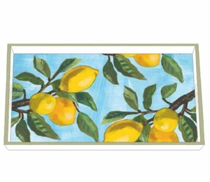 Paperproducts Design Lacquered Wood Vanity Tray, Lemon Musée (32051) - Picture 1 of 1