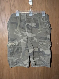 Vintage 33 Abercrombie & Fitch Green Camouflage Camo Cargo Shorts A&F - Picture 1 of 8