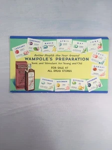 Wampole's Preparation Medicine Advertisement Old Vintage Paper Ink Blotter - Picture 1 of 6