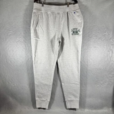 Champion Loyola University PARA HOMBRES XL Pantalones de chándal Tejido inverso Joggers Gris Sudaderas Foto 1 de 4