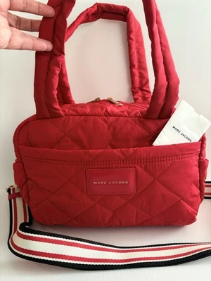 MARC JACOBS Quilted Weekender/Shoulder  Bag Duffle Bag  Travel Bag RED ~ NWOT - Image 1 of 4