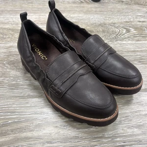Mocasines Vionic Cynthia II para mujer de cuero marrón soporte de arco alto talla 6,5 - Imagen 1 de 11