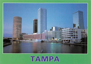 Tampa Florida 6x4 Postal Downton Hillsborough Río Reflexión Vista Aérea - Imagen 1 de 4