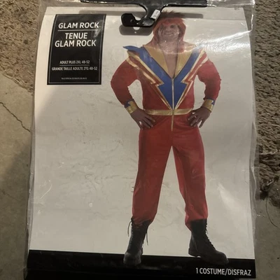 Amscan Men's Glam Rock Jumpsuit Costume (1 Piece) - Great for Halloween 2XL XXL - Image 1 of 3