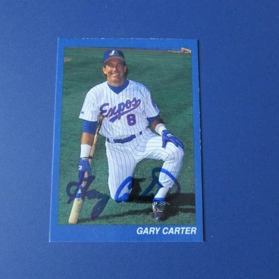 GARY CARTER  SIGNED  RELIGIOUS  PRIVATE  CUSTOM  CARD  EXPOS  METS   AUTO  1993 - Image 1 of 4