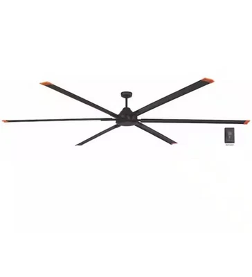 Commercial Electric High Velocity 10ft Ceiling Fan Matte Black w Remote included - Image 1 of 4